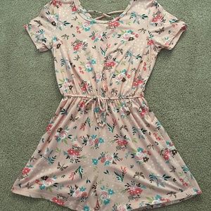 light pink flower romper